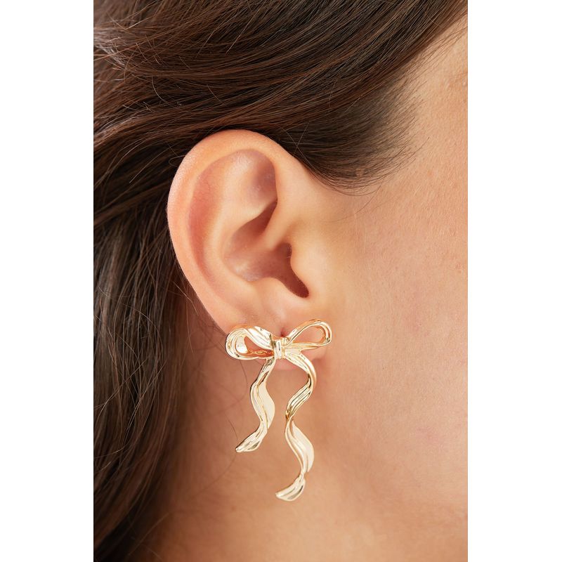 Fashion, accesorii si bijuterii - Femei - Bijuterii femei - Cercei femei - Cercei, Heliophilia, metal, auriu, 2.5x3.5 cm - Infinity.ro