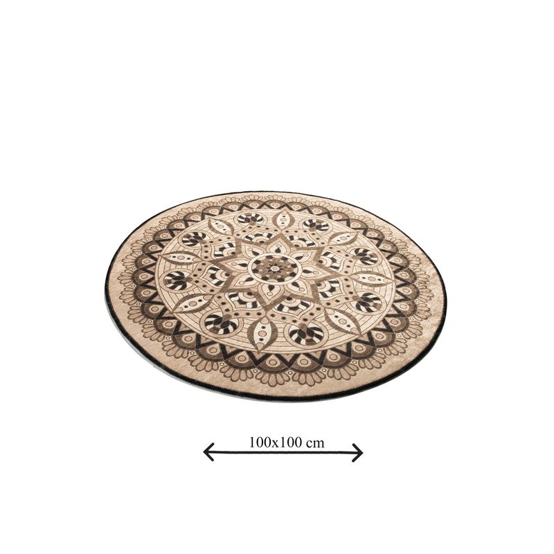 Casa si Gradina - Textile si covoare - Covoare - Covorase baie - Covoras de baie, L'essentiel Maison, multicolor, diametru 100 cm, 100% poliester, antiderapant, 359CHL1650 - Infinity.ro