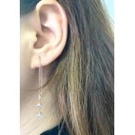 Fashion, accesorii si bijuterii - Femei - Bijuterii femei - Cercei femei - Cercei, Heliophilia, femei, argint 925, rose gold, lungime 10 cm - Infinity.ro