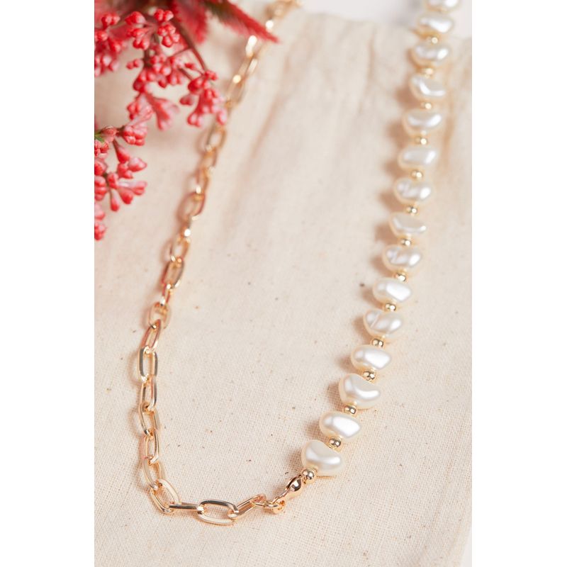 Fashion, accesorii si bijuterii - Femei - Bijuterii femei - Coliere femei - Colier, Heliophilia, dama, auriu, 43 cm, metal - Infinity.ro