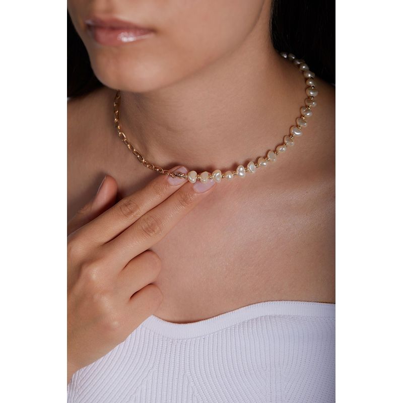 Fashion, accesorii si bijuterii - Femei - Bijuterii femei - Coliere femei - Colier, Heliophilia, dama, auriu, 43 cm, metal - Infinity.ro