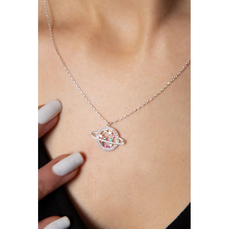 Fashion, accesorii si bijuterii - Femei - Bijuterii femei - Coliere femei - Colier, Heliophilia, argint 925, argintiu, lungime lant 42+3 cm - Infinity.ro