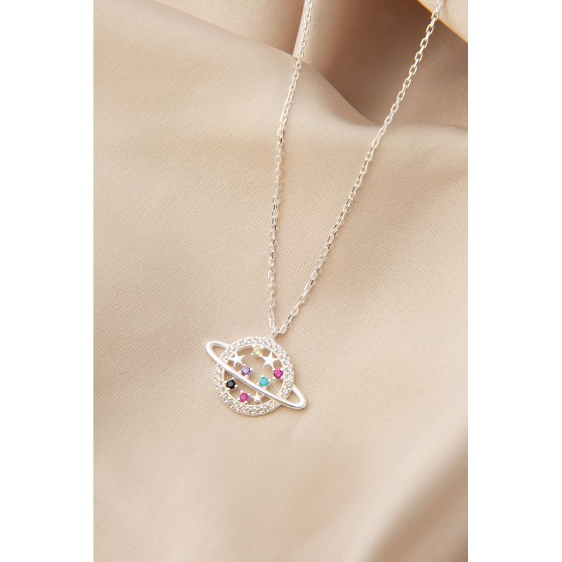 Fashion, accesorii si bijuterii - Femei - Bijuterii femei - Coliere femei - Colier, Heliophilia, argint 925, argintiu, lungime lant 42+3 cm - Infinity.ro