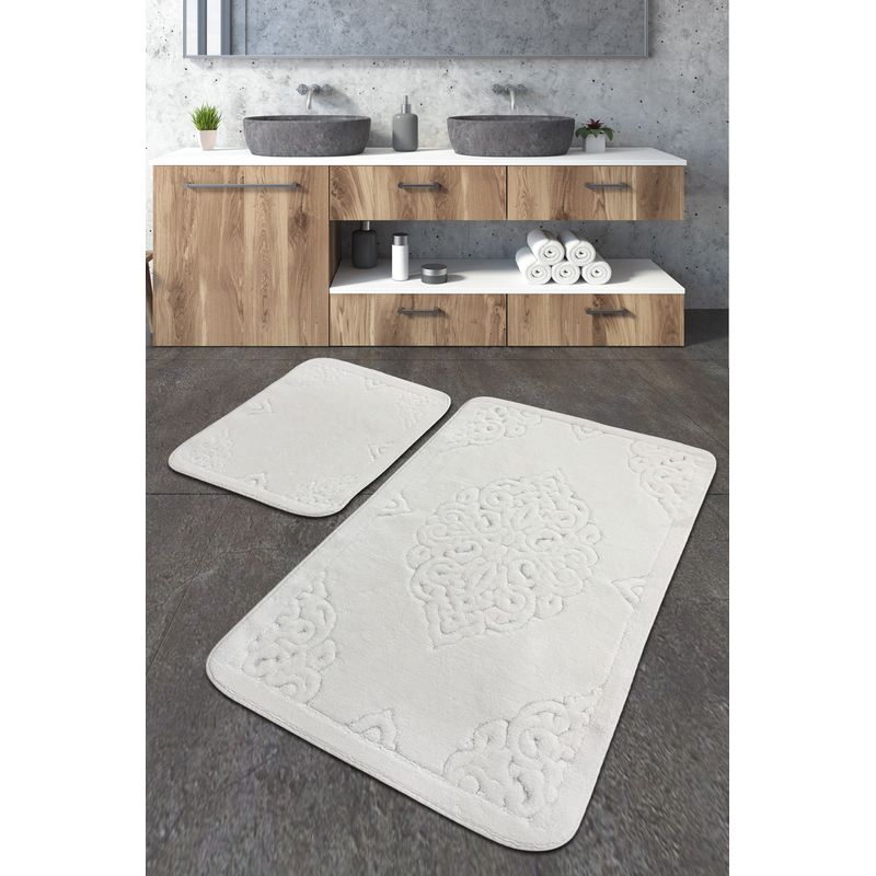 Casa si Gradina - Textile si covoare - Covoare - Covorase baie - Set covorase de baie, L'essentiel Maison, multicolor, 50x60 cm si 60x100 cm, 100% bumbac, antiderapant, 359CHL1653 - Infinity.ro