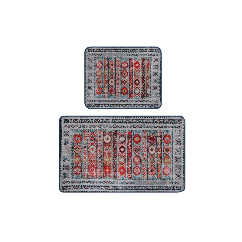 Casa si Gradina - Textile si covoare - Covoare - Covorase baie - Set covorase de baie, L'essentiel Maison, multicolor, 60x100 cm + 50x60 cm, 100% poliester, antiderapant, 359CHL5288 - Infinity.ro