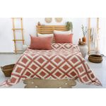 Casa si Gradina - Textile si covoare - Lenjerii de pat - Seturi de lenjerie - Set pique dublu, L'essentiel Maison, rosu tigla, 200x220 cm, 70% bumbac, 30% poliester, jacquard - Infinity.ro
