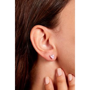 Cercei, Heliophilia, femei, argint 925, roz, zircon