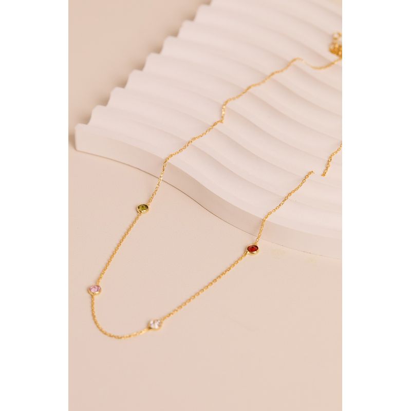 Fashion, accesorii si bijuterii - Femei - Bijuterii femei - Coliere femei - Colier, Heliophilia, argint 925, auriu, zirconiu, marime universala, 757ELS2215 - Infinity.ro