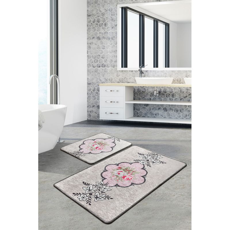 Casa si Gradina - Textile si covoare - Covoare - Covorase baie - Set covorase de baie, L'essentiel Maison, multicolor, 50x60 cm si 60x100 cm, 100% poliester, antiderapant, 359CHL2475 - Infinity.ro