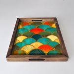 Casa si Gradina - Bucatarie si vesela - Ustensile bucatarie - Tavi servire - Tava de servire, Aberto Design, lemn masiv, multicolor, 48x38x4 cm, 799EVL1107 - Infinity.ro