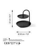 Casa si Gradina - Decoratiuni - Obiecte decorative - Accesorii decorative - Accesoriu decorativ, Aberto Design, metal, negru, 20x21 cm - Infinity.ro