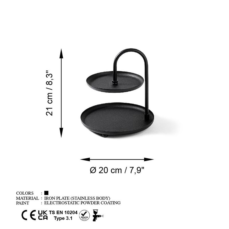 Casa si Gradina - Decoratiuni - Obiecte decorative - Accesorii decorative - Accesoriu decorativ, Aberto Design, metal, negru, 20x21 cm - Infinity.ro