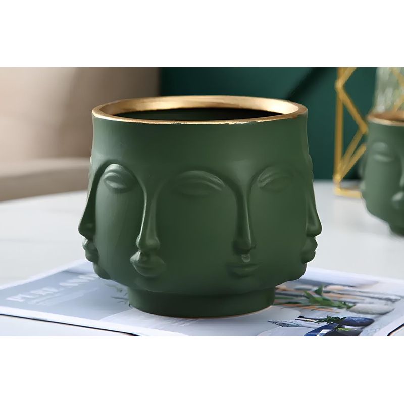 Casa si Gradina - Gradinarit si plante - Plante si ghivece - Ghivece si suporturi - Ghiveci decorativ, Aberto Design, 100% poliester, verde, 20x12x20 cm - Infinity.ro