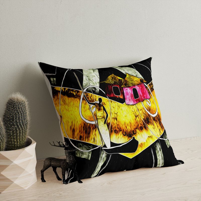 Casa si Gradina - Textile si covoare - Perne si pilote - Perne decorative - Perna decorativa, Aberto Design, multicolor, 43x43 cm, bumbac si poliester, umplutura siliconica, 416GRV3193 - Infinity.ro