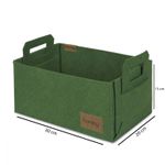 Casa si Gradina - Mobilier - Organizare si depozitare - Recipiente depozitare - Cos depozitare, Aberto Design, pasla, verde, 30x20x15 cm - Infinity.ro