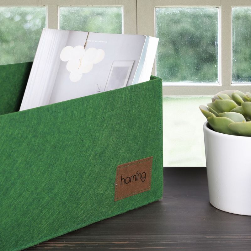 Casa si Gradina - Mobilier - Organizare si depozitare - Recipiente depozitare - Cos depozitare, Aberto Design, pasla, verde, 30x20x15 cm - Infinity.ro