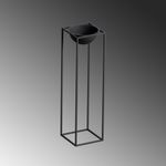 Casa si Gradina - Gradinarit si plante - Plante si ghivece - Ghivece si suporturi - Ghiveci decorativ, Aberto Design, metal, negru, 28x28x80 cm - Infinity.ro