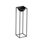 Casa si Gradina - Gradinarit si plante - Plante si ghivece - Ghivece si suporturi - Ghiveci decorativ, Aberto Design, metal, negru, 28x28x80 cm - Infinity.ro