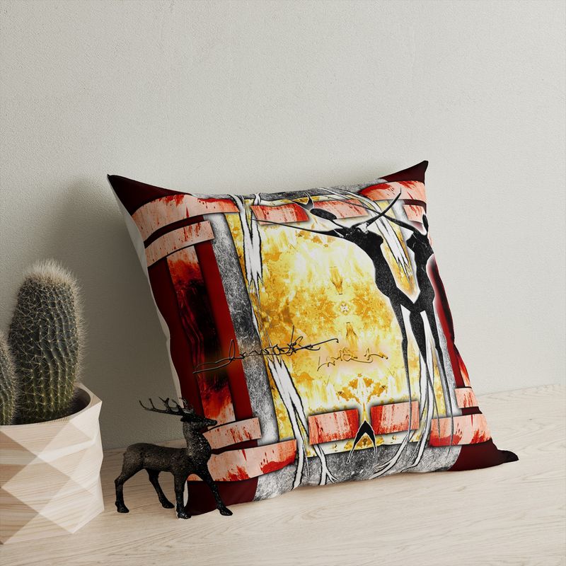 Casa si Gradina - Textile si covoare - Perne si pilote - Perne decorative - Perna decorativa, Aberto Design, multicolor, 43x43 cm, bumbac si poliester, 416GRV3169 - Infinity.ro