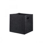 Casa si Gradina - Mobilier - Organizare si depozitare - Cutii depozitare - Cutie depozitare, Aberto Design, pasla, negru, 24x24x24 cm - Infinity.ro