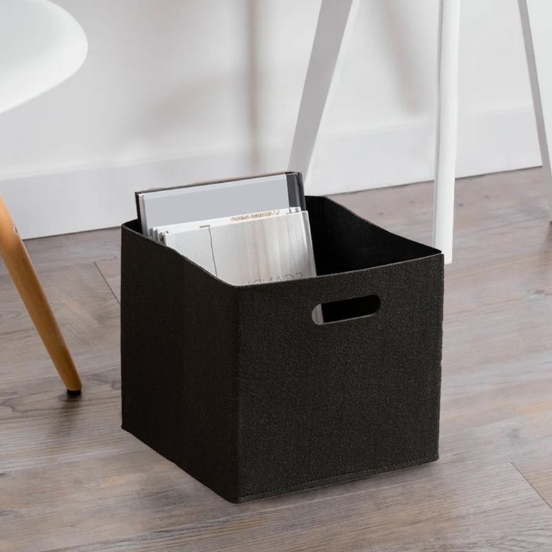 Casa si Gradina - Mobilier - Organizare si depozitare - Cutii depozitare - Cutie depozitare, Aberto Design, pasla, negru, 24x24x24 cm - Infinity.ro