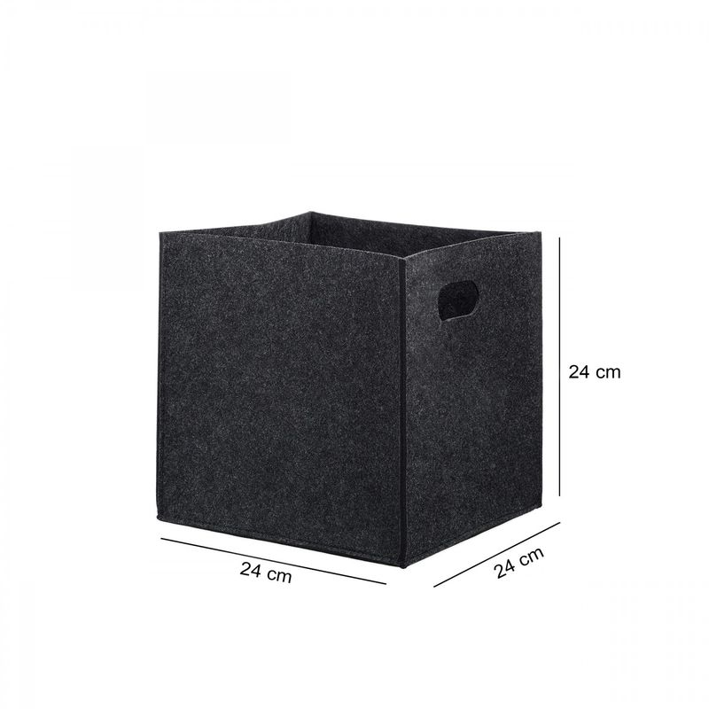 Casa si Gradina - Mobilier - Organizare si depozitare - Cutii depozitare - Cutie depozitare, Aberto Design, pasla, negru, 24x24x24 cm - Infinity.ro