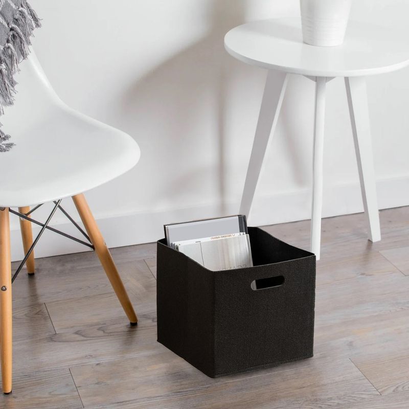 Casa si Gradina - Mobilier - Organizare si depozitare - Cutii depozitare - Cutie depozitare, Aberto Design, pasla, negru, 24x24x24 cm - Infinity.ro