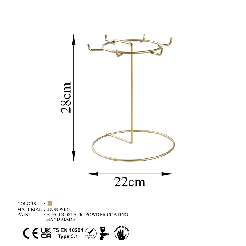 Casa si Gradina - Mobilier - Organizare si depozitare - Cuiere - Suport bijuterii, Aberto Design, metal, auriu, 22x28 cm - Infinity.ro