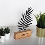 Casa si Gradina - Decoratiuni - Obiecte de arta - Obiect decorativ, Aberto Design, metal, negru, lemn, 17x27x3.5 cm - Infinity.ro