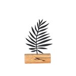 Casa si Gradina - Decoratiuni - Obiecte de arta - Obiect decorativ, Aberto Design, metal, negru, lemn, 17x27x3.5 cm - Infinity.ro