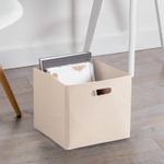 Casa si Gradina - Mobilier - Organizare si depozitare - Recipiente depozitare - Cos depozitare, Aberto Design, pasla, crem, 24x24x24 cm - Infinity.ro