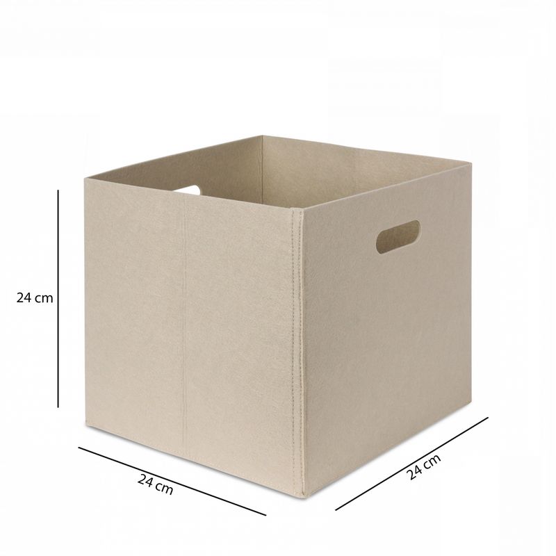 Casa si Gradina - Mobilier - Organizare si depozitare - Recipiente depozitare - Cos depozitare, Aberto Design, pasla, crem, 24x24x24 cm - Infinity.ro