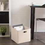 Casa si Gradina - Mobilier - Organizare si depozitare - Recipiente depozitare - Cos depozitare, Aberto Design, pasla, crem, 24x24x24 cm - Infinity.ro