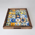 Casa si Gradina - Bucatarie si vesela - Ustensile bucatarie - Tavi servire - Tava de servire, Aberto Design, lemn masiv, multicolor, 48x38x4 cm, 799EVL1116 - Infinity.ro