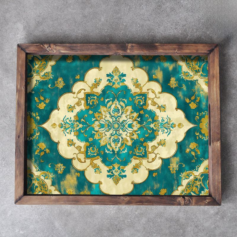 Casa si Gradina - Bucatarie si vesela - Ustensile bucatarie - Tavi servire - Tava servire, Aberto Design, lemn masiv, multicolor, 48x38x4 cm, 799EVL1133 - Infinity.ro