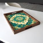 Casa si Gradina - Bucatarie si vesela - Ustensile bucatarie - Tavi servire - Tava servire, Aberto Design, lemn masiv, multicolor, 48x38x4 cm, 799EVL1133 - Infinity.ro