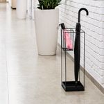 Casa si Gradina - Decoratiuni - Obiecte decorative - Suporturi umbrele - Suport pentru umbrele, Aberto Design, metal, negru, 20x20x61 cm - Infinity.ro