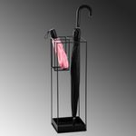 Casa si Gradina - Decoratiuni - Obiecte decorative - Suporturi umbrele - Suport pentru umbrele, Aberto Design, metal, negru, 20x20x61 cm - Infinity.ro