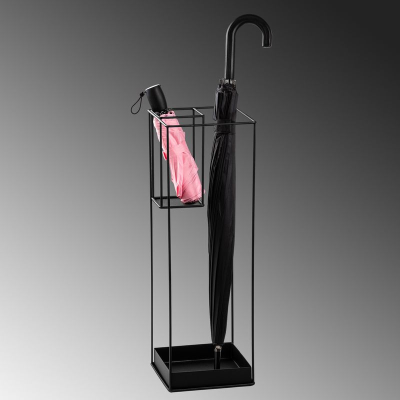 Casa si Gradina - Decoratiuni - Obiecte decorative - Suporturi umbrele - Suport pentru umbrele, Aberto Design, metal, negru, 20x20x61 cm - Infinity.ro