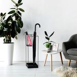 Casa si Gradina - Decoratiuni - Obiecte decorative - Suporturi umbrele - Suport pentru umbrele, Aberto Design, metal, negru, 20x20x61 cm - Infinity.ro