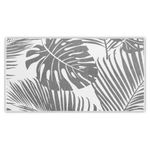 Casa si Gradina - Textile si covoare - Textile baie - Prosoape - Prosop de plaja fouta, L'essentiel Maison, antracit si alb, 100x180 cm, 100% bumbac - Infinity.ro