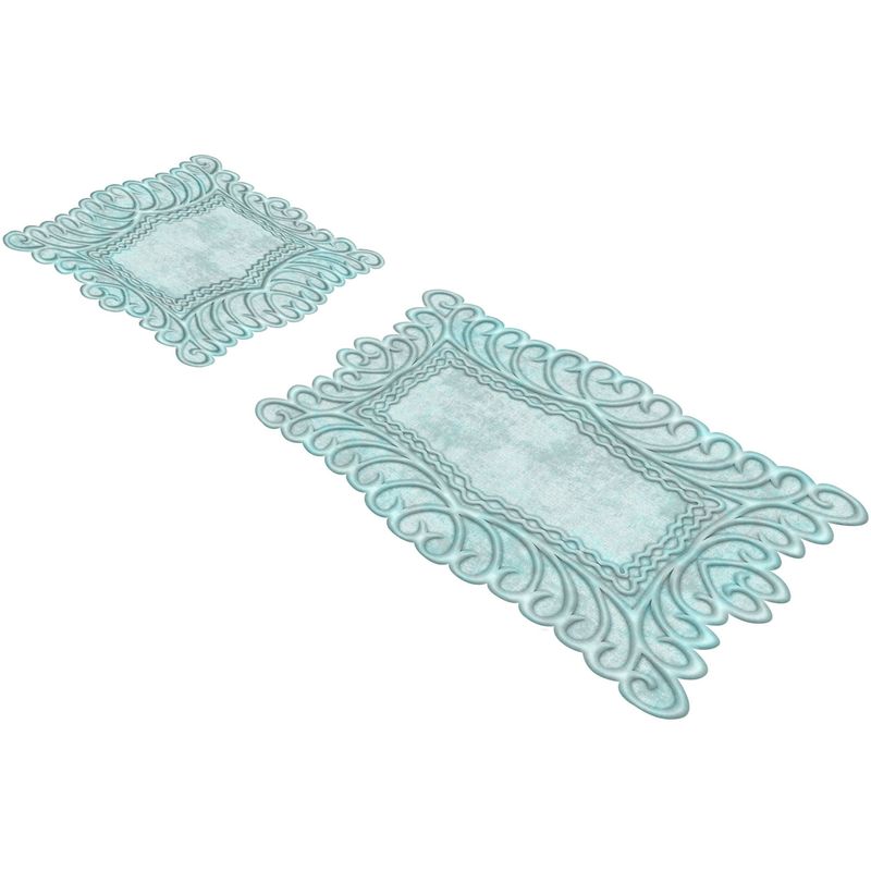 Casa si Gradina - Textile si covoare - Covoare - Covorase baie - Set covorase de baie, L'essentiel Maison, albastru, 50x60 cm si 60x100 cm, 100% poliester, antiderapant, 394ANR1447 - Infinity.ro