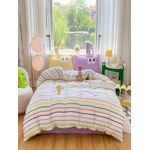 Casa si Gradina - Textile si covoare - Lenjerii de pat - Seturi de lenjerie - Set lenjerie de pat dublu, L'essentiel Maison, galben si lila, 200x220 cm, 65% bumbac 35% poliester - Infinity.ro