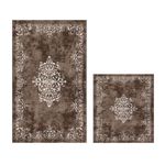 Casa si Gradina - Textile si covoare - Covoare - Covorase baie - Set covorase baie, L'essentiel Maison, maro, 50x60 cm si 60x100 cm, 100% poliester, antiderapant - Infinity.ro