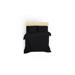 Casa si Gradina - Textile si covoare - Lenjerii de pat - Seturi de lenjerie - Set lenjerie de pat dubla, L'essentiel Maison, antracit, 200x220 cm, satin 100% bumbac - Infinity.ro