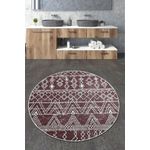 Casa si Gradina - Textile si covoare - Covoare - Covorase baie - Covoras de baie, L'essentiel Maison, rosu bordo si alb, 80 cm, 100% poliester, antiderapant - Infinity.ro