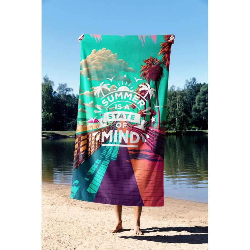 Casa si Gradina - Textile si covoare - Textile baie - Prosoape - Prosop de plaja, L'essentiel Maison, multicolor, 70x130 cm, microfibra, 450AST1140 - Infinity.ro