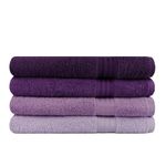 Casa si Gradina - Textile si covoare - Textile baie - Prosoape - Set prosoape de baie, L'essentiel Maison, lila deschis mov violet, 70x140 cm, 100% bumbac, 4 bucati - Infinity.ro