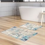 Casa si Gradina - Textile si covoare - Covoare - Covorase baie - Set covorase de baie, L'essentiel Maison, multicolor, 50x60 cm si 60x100 cm, 100% poliester, antiderapant, antibacterian, 299ANR1657 - Infinity.ro