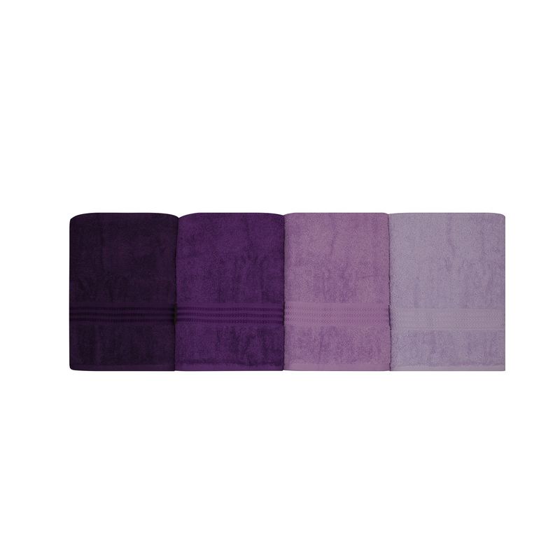 Casa si Gradina - Textile si covoare - Textile baie - Prosoape - Set prosoape de baie, L'essentiel Maison, lila deschis mov violet, 70x140 cm, 100% bumbac, 4 bucati - Infinity.ro